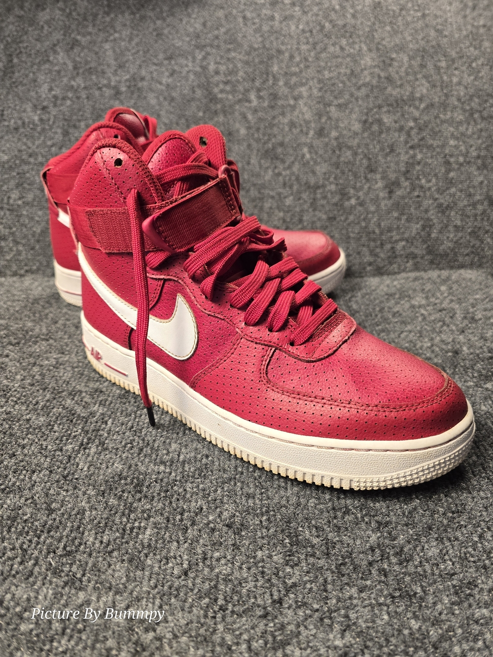 Nike Air Force 1 High 'Gym Red Perforated' Men's Size 8 (315121-606)